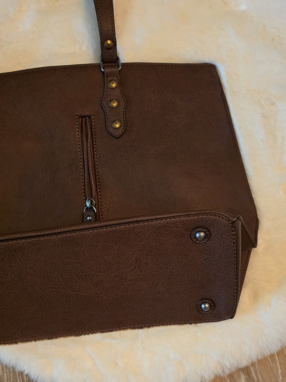 Tony Lama Western Womens Conceal Carry Brindle Hide Tote Bag NWT - Picture 4 of 9